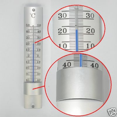 TERMOMETRO INTERNO / ESTERNO +50 a -43 corpo in metallo