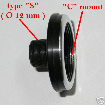 Raccordo obbiettivi passo C/C-mount a telecamere passo S (12mm)