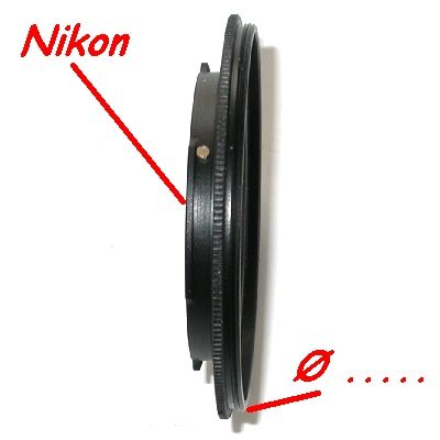 Anello inversione ottica per Nikon Ø 52 mm MACRO