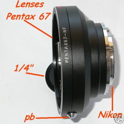 NIKON Adattatore  a obiettivo PENTAX 6x7 67 anello di raccordo adapter