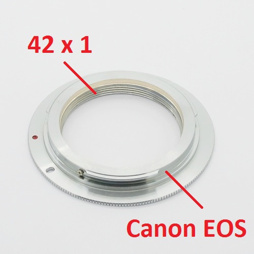 Canon EOS adattatore obiettivo lens vite 42x1 M42 M 42 Raccordo adapter ring EF