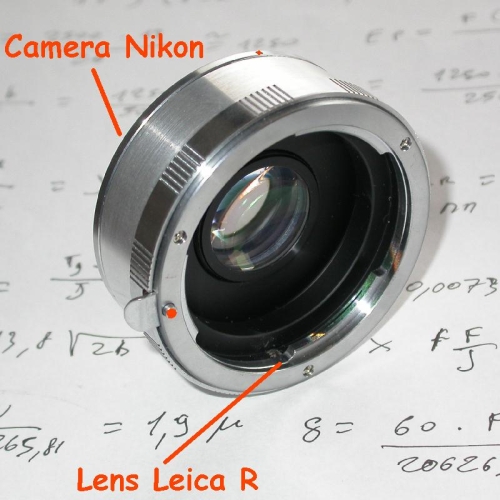 Nikon adattatore APO per obiettivo LEICA R adapter lens Raccordo