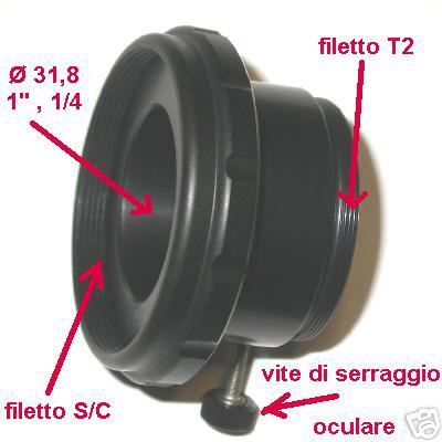 Visual Back da 2`` per telescopio S/C innesto Meade Celestron Portaoculare