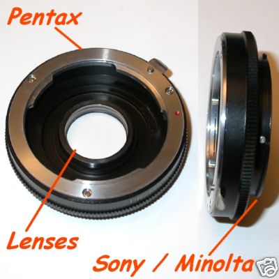 Sony Minolta AF anello raccordo  a lens Pentax K adattatore adapter