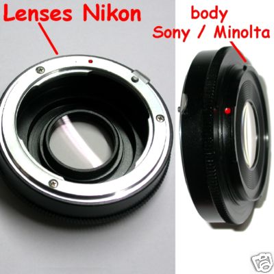 Sony Minolta AF anello adattatore a obiettivo Nikon adapter ring raccordo