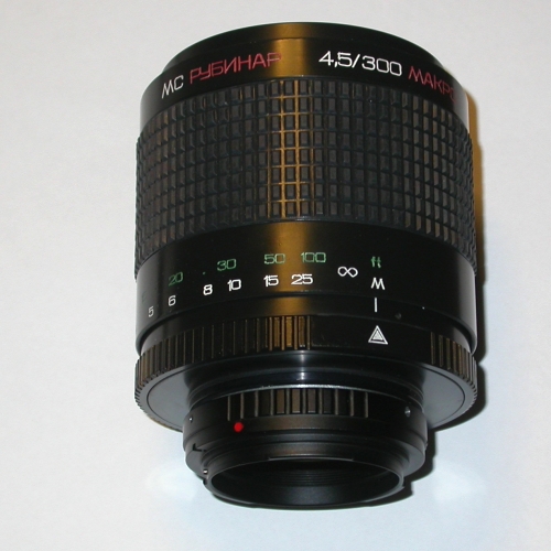 MODIFICA innesto obiettivo 300 mm f4,5 RUBINAR per fotocamere con ingobro 