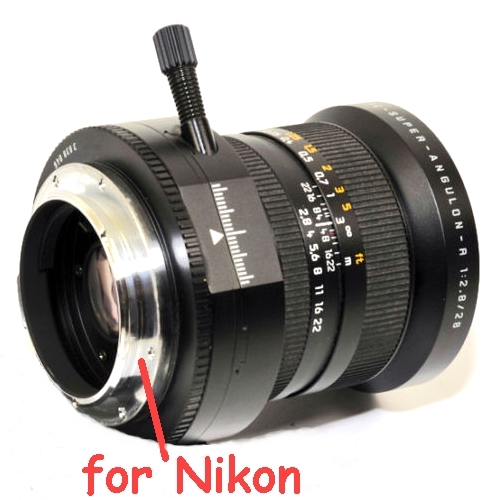 Nikon adattatore baionetta custom per obiettivo PC Super Angulon  Raccordo