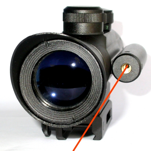 Cannocchiale compatto con puntatore laser per carabina fucile 4X30 riflescope