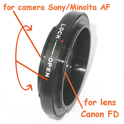 Sony - Minolta AF anello adattatore a obiettivo Canon FD raccordo adapter