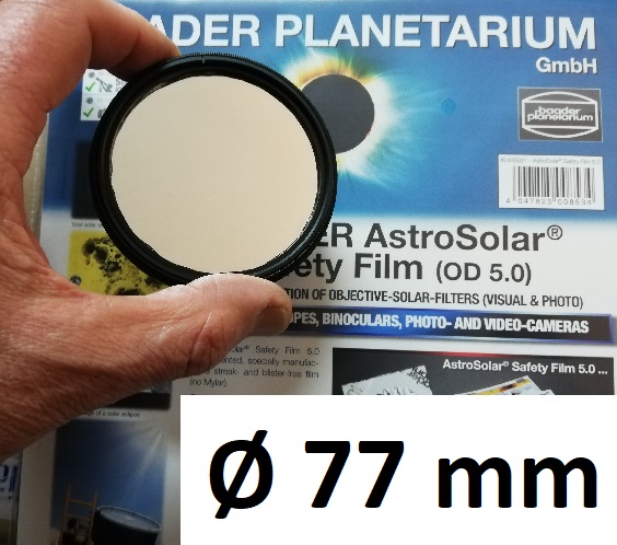 z AstroSolar ™ Photofilm Filtro di assorbimento neutro Density 5  Ø 77mm 