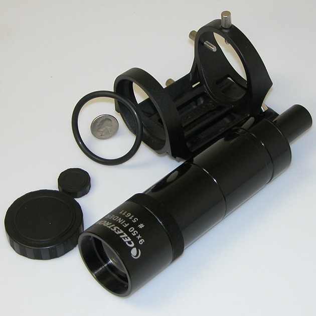 Cercatore Puntatore 9x50 + supporto celestron finderscope kit quick release