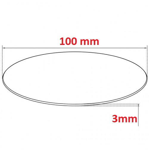 Disco in vetro per tavolo microscopio