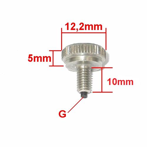 Pomello, manopola con base antigraffio in gomma vite M4 Ø 4 mm in acciaio inox 