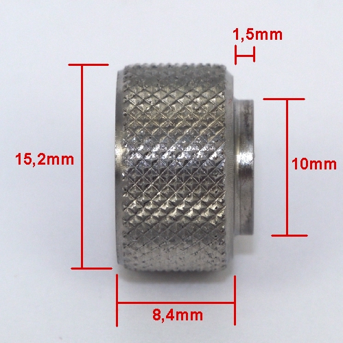 Lotto 250 pezzi - Manopola da assemblare, pomello, dado cieco 4mm in inox 