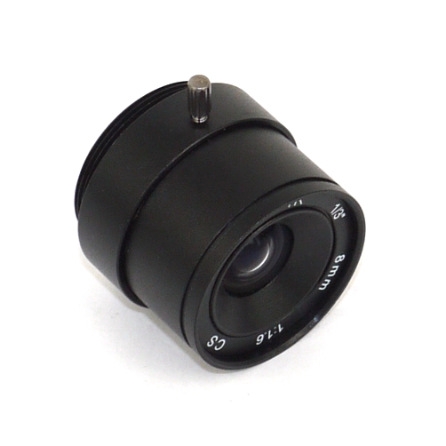 Obiettivo zoom telecamera CCTV passo CS mount f 8 mm 1:1,6  1/3``