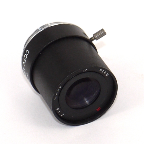 Obiettivo zoom telecamera CCTV passo CS mount f 25 mm F 1.2  1/3``