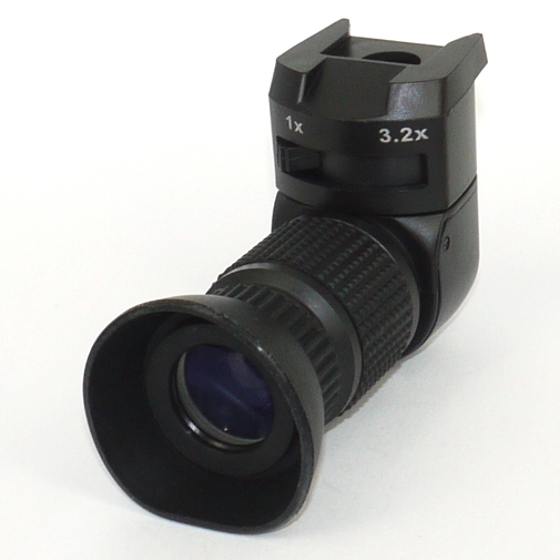 MIRINO ANGOLARE 1X - 3,2 X universale Canon Nikon Pentax Sony Leica ...