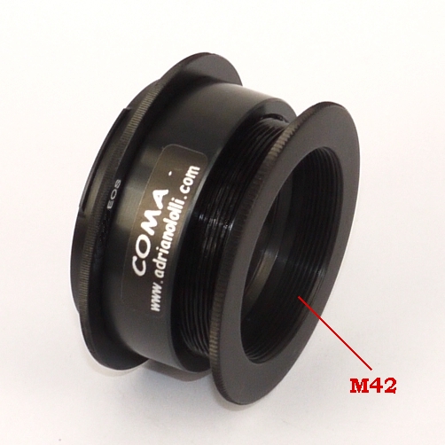 CANON EOS EF EFs raccordo macro microfocus per ottiche M42