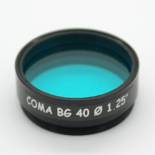 Filtro Schott BG40 per webcam CCD con Ø  oculari 1,25'' pollici