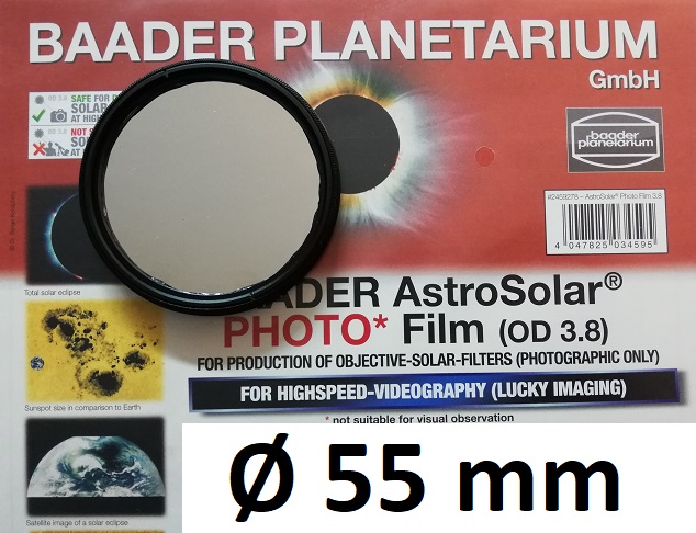 z AstroSolar ™ Photofilm Filtro di assorbimento neutro Density 3.8  Ø 55mm 