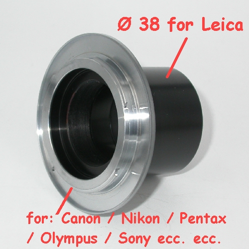 Adapter fotocamera SRL DSRLa microscopio LEICA ORTOPLAN