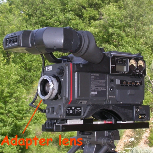 Raccordo ottiche Nikon a videocamere professionali 1/2'' pollice 