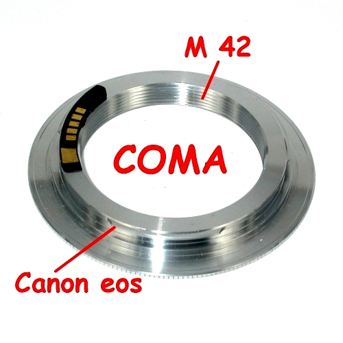 Canon EOS Adattatore ottiche m42 M 42 42X1 con MICROCHIP adapter raccordo