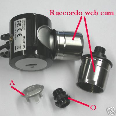 webcam adaptal web cam per Philips SPC900NC raccordo adattatore per Pc camera