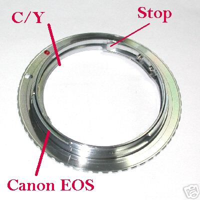 Canon EOS adattatore per ottiche Contax - Yashica   Raccordo Adapter