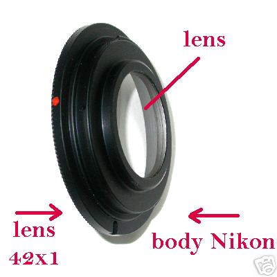 Nikon anello adattatore per obiettivo vite M42 M 42 ( 42x1 )