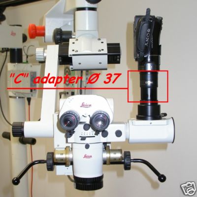 Raccordo microscopio C mount a video photo camera compatta  Ø 37 or Ø 30 or Ø 28