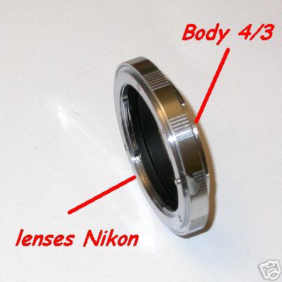 4/3 Baionetta Adattatore lens Nikon a corpo Olympus E / Lumix quattro terzi