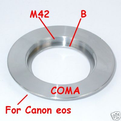 Canon EOS adattatore EF obiettivo lens vite 42x1 M42 con battuta per diaframma