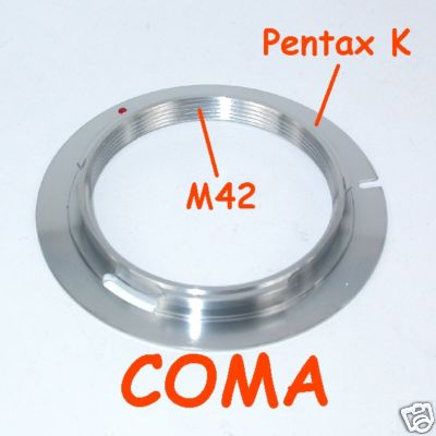 Pentax k raccordo a ottiche vite M42 m 42 42x1 adattatore adapter no infinito