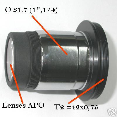 NEWTON raccordo 31,8 T2 PHOTO ADAPTER  ADATTATORE  Telescopio Telescope