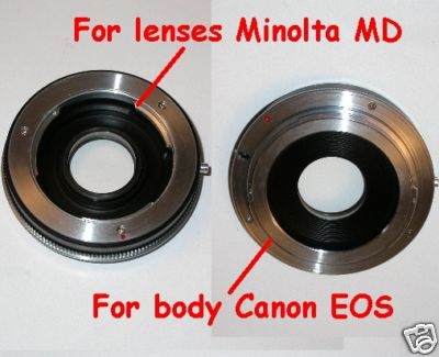 Canon eos anello adattatore a obiettivo Minolta MD-MC raccordo adapter lens ring