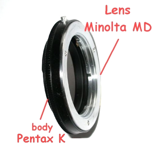 Pentax anello adattatore a obiettivo Minolta MD versione MACRO