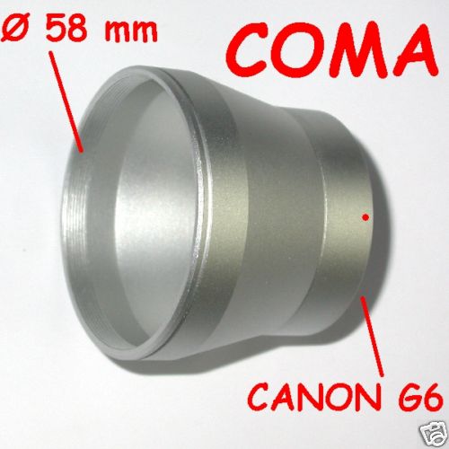 Canon G6 G 6 ADATTATORE PER FILTRI E ACCESSORI ø 58 FOR 