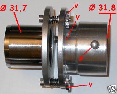 Oculare Di Collimazione Da 1.25″ Per Telescopi – In Alluminio CNC, Per Rifrattori, Lunghezza 64mm, Nero