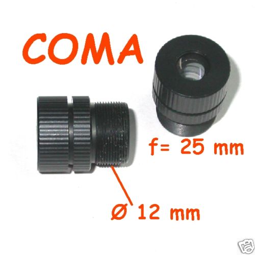 Obiettivo CCTV telecamera passo S mount focale 25 mm ( tele ) IR