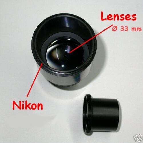 Nikon coolpix P5000 or P5100 / or P6000 ADAPTER FOTO MICROSCOPIO 23,2 or 30