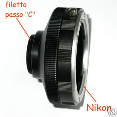 C mount Raccordo adattatore  passo C CS a obiettivo Nikon Adapter lens