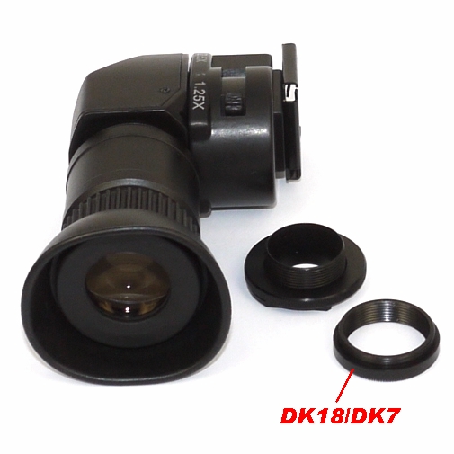 MIRINO ANGOLARE 1,25 / 2,5 X   per fotocamere Nikon a mirino tondo  DK7 / DK18 