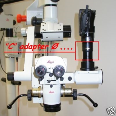 Raccordo Ottico meccanico per microscopi C Cs mount a fotocamere Ø 37 mm NA