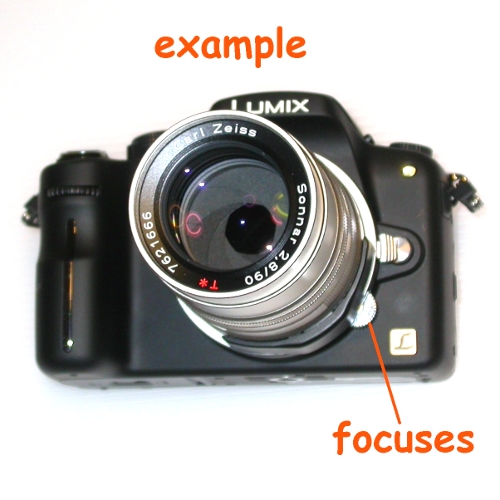 micro 4/3 Olympus Lumix Panasonic anello raccordo 360°  per obiettivo Contax G 