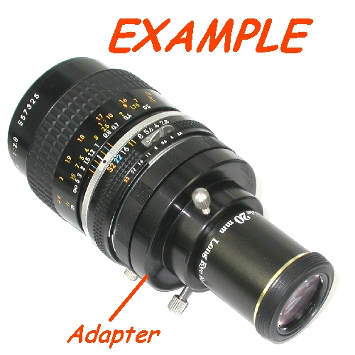 Raccordo per oculari 31,8 ad obbiettivi Nikon o Canon eos portaoculare
