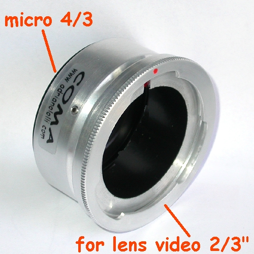 micro 4/3 Olympus Lumix Panasonic anello raccordo per obiettivo video 2/3 ''- B4