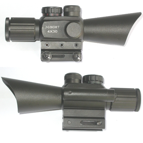 Cannocchiale compatto con puntatore laser per carabina fucile 4X30 riflescope