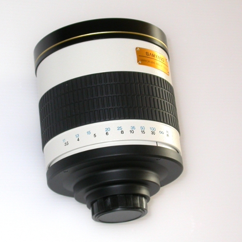 Obiettivo tele 800mm F8 Samyang per Nikon Canon Sony Pentax Micro 4/3 ecc.