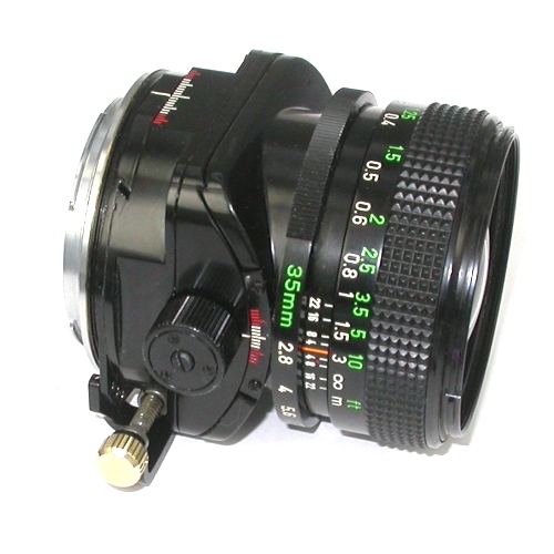 MODIFICA  obiettivo Canon FD TS (tilt shift)  35mm f2.8 a fotocamera Canon eos 
